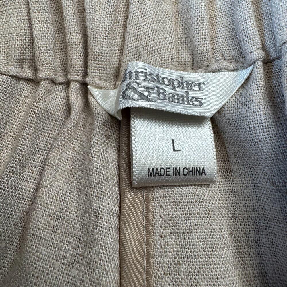 Westbound 100% Linen Button Up Shirt Womens XL with Linen Blend Capri Pants L - Picture 3 of 14